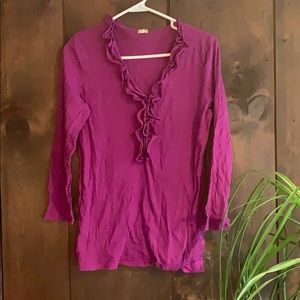 Jcrew 3/4 sleeve vneck